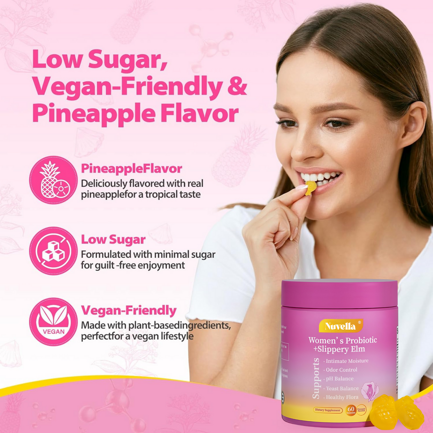 Probiotische Fruchtgummis für Frauen